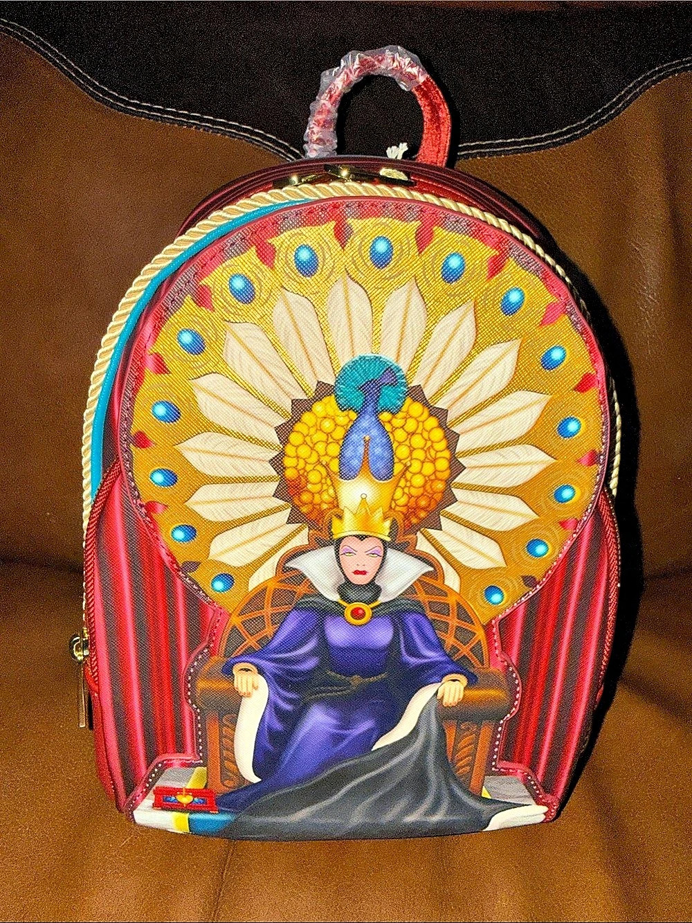 Loungefly Disney Snow White Evil Queen Throne Mini Backpack Red & Black